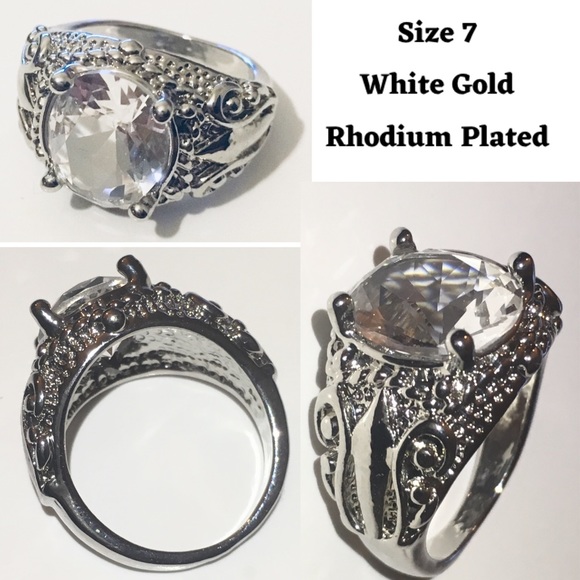 6.84ct Simulated Diamond Chunky Pinky Ring Set - Picture 3 of 7